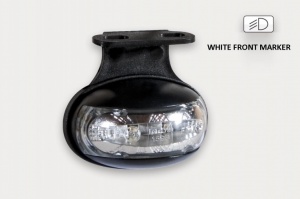 Compact Led white front marker with bracket